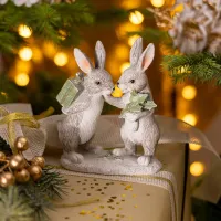 Статуэтка Кролики 10,5х6х13 см – Lefard