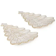 Набор сервировочных блюд коллекция Pine Cones, 2 штуки / 18,2*13,3*2 см - Bronco