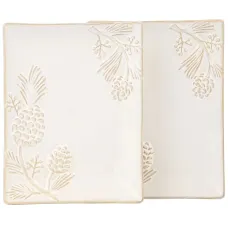 Набор блюд сервировочных коллекция Pine Cones, 2 штуки / 20,2*16*2 см - Bronco