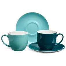 Фарфоровый чайный набор на 2 персоны, 4 предмета, TET-A-TET, 300 мл – Lefard