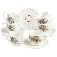 Фарфоровый чайный набор на 6 персон, 12 предметов Celebration, 250 мл – Lefard