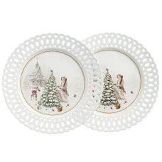 Набор тарелок обеденных Морозко 2 штуки 26,5 см - Lefard
