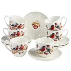 Фарфоровый чайный набор на 6 персон, 12 предметов, Forest Tale, 250 мл – Lefard