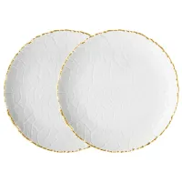 Набор тарелок закусочных Charm 2 штуки 19*2,5 см (с золотой линией) - Lefard