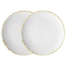 Набор тарелок закусочных Charm 2 штуки 19*2,5 см (с золотой линией) - Lefard