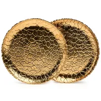 Набор тарелок обеденных Charm 2 штуки 26*2,5 см (золото) - Lefard