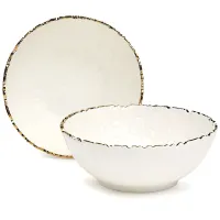 Набор салатников Charm 2 штуки 17,5*6 см 700 мл (с золотой линией) - Lefard