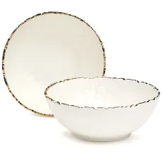 Набор салатников Charm 2 штуки 17,5*6 см 700 мл (с золотой линией) - Lefard