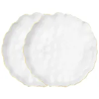 Набор тарелок закусочных Charm 2 штуки 20*3 см (с золотой линией) - Lefard