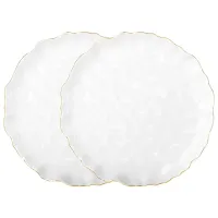 Набор тарелок обеденных Charm 2 штуки 26,5*3 см (с золотой линией) - Lefard