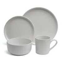 Набор посуды обеденный на 4 персоны, 16 предметов Choice White – Bronco
