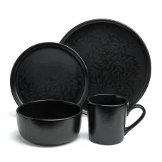 Набор посуды обеденный на 4 персоны, 16 предметов Choice Black – Bronco