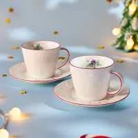 Фарфоровый чайный набор на 2 персоны, 4 предмета, Winter Story, 240 мл – Lefard