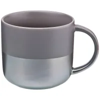Фарфоровая кружка Velour, объем 440 мл, матовый темно-серый, 4 штуки – Bronco