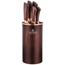 Набор ножей Best на подставке, 6 предметов – Agness