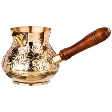 Турка резная Graving 800 мл, латунь – Lefard