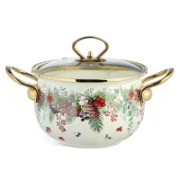 Кастрюля эмалированная со стеклянной крышкой серия Celebration 2 л, 18*11 см – Agness