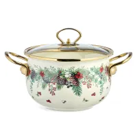 Кастрюля эмалированная со стеклянной крышкой серия Celebration 2.8 л, 20*12 см – Agness