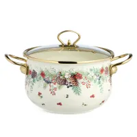 Кастрюля эмалированная со стеклянной крышкой серия Celebration 3.6 л, 22*13 см – Agness