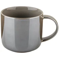 Кружка Gloss 440 мл светло-серая - Bronco 4 штуки