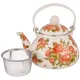 Чайник эмалированный со съемным фильтром из нжс, серия Корейская роза 1,3 л - Agness