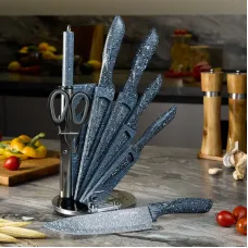 Набор ножей Монблан с ножницами и муссатом, на пластиковой подставке, 8 предметов – Agness