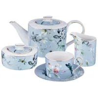 Фарфоровый чайный сервиз на 6 персон, 15 предметов, Блоссом, 1350/400/330/250 мл – Lefard