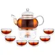 Стеклянный чайный набор на 6 персон 7 предметов - Agness