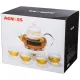 Стеклянный чайный набор на 6 персон 7 предметов - Agness