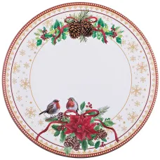 Тарелка для оформления новогодней сервировки рождественская сказка диаметр=40 см - Lefard