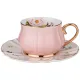 Фарфоровый чайный набор на 6 персон, 12 предметов, Пинк, объем 230 мл – Lefard