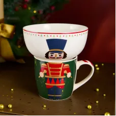 Набор посуды Щелкунчик 2 предмета (кружка 360 мл, салатник 500 мл) - Lefard