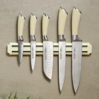 Набор ножей 6 предметов с магнитным держателем и ручкой из нержавеющей стали – Agness