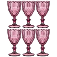 Набор бокалов для вина серпентина из 6 штук серия muza color 300 мл/высота=17 см - Lefard
