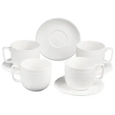 Фарфоровый чайный набор на 4 персоны, 8 предметов Free Line, 300 мл – Lefard