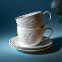 Фарфоровый чайный набор на 2 персоны, 4 предмета, Celebration, 300 мл – Lefard