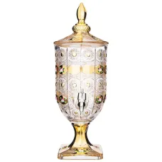 Диспенсер для напитков лимонадница Gold Glass 2.6 л 16*16 см высота=44.5 см – Lefard