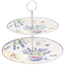 Блюдо двухъярусное Прованс Лаванда 20.5/27 см – Lefard