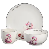 Набор посуды Самая сладкая 3 предмета (кружка 240 мл, салатник 500 мл, тарелка 20,5 см) - Lefard