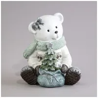 Статуэтка мишка с LED-подсветкой 17х14,5х19 см – Lefard