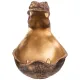 Шкатулка декоративная для мелочей бегемот 30*22 см цвет: бронза