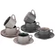 Фарфоровый чайный набор на 6 персон 12 предметов 200 мл - Lefard