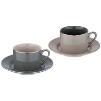 Фарфоровый чайный набор на 2 персоны, 4 предмета, 220 мл – Lefard