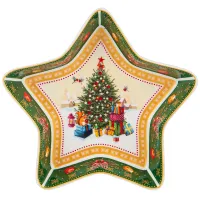 Блюдо-звезда Елка 17.5х17.5х3.5 см зеленое – Lefard