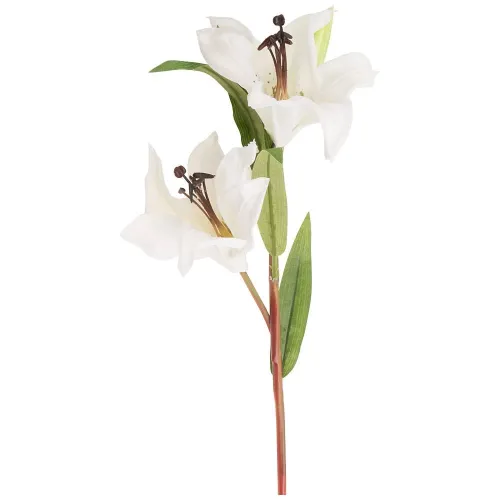 Цветок искусственный лилия высота=58 см белый - Lefard