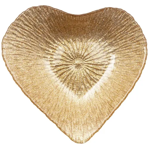 Блюдо heart gold shiny 16х15х3 см