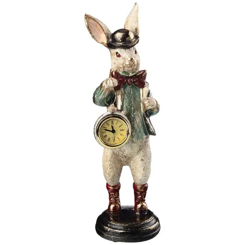 Фигурка с часами английская коллекция кролик 12*10*30 см - Lefard