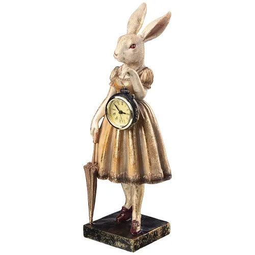 Фигурка с часами английская коллекция крольчиха 13*11*35 см - Lefard