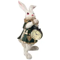Фигурка с часами английская коллекция кролик 13*14*30 см - Lefard