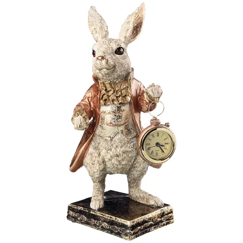 Фигурка с часами английская коллекция кролик 17*14*30 см - Lefard